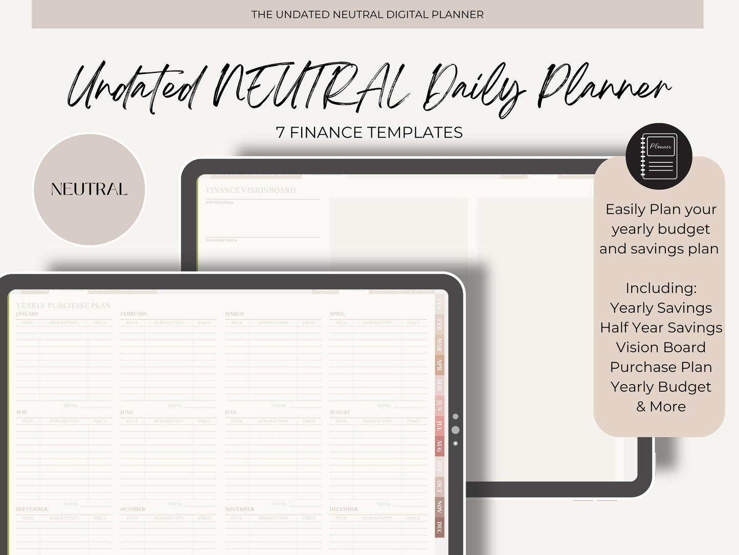 Neutral Digital planner