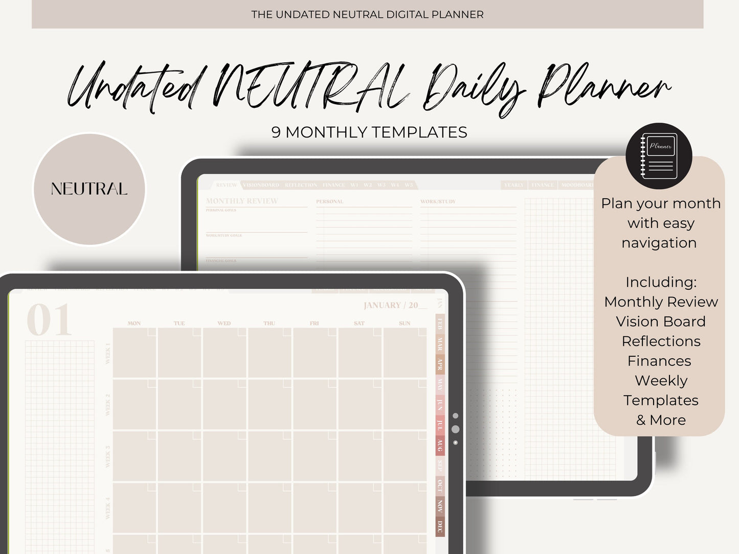 Neutral Digital planner