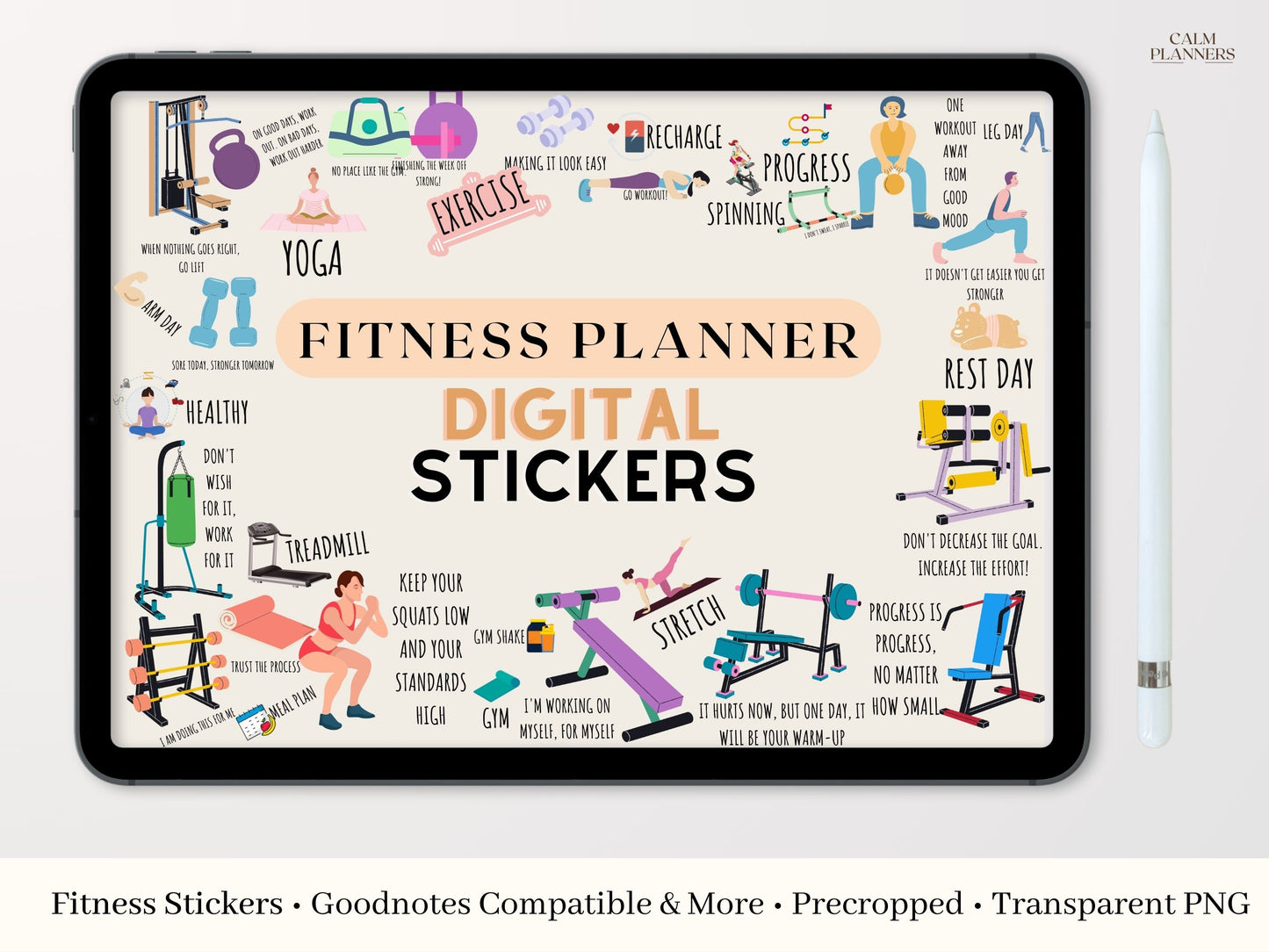 Fitness Planner Digital Sticker Set