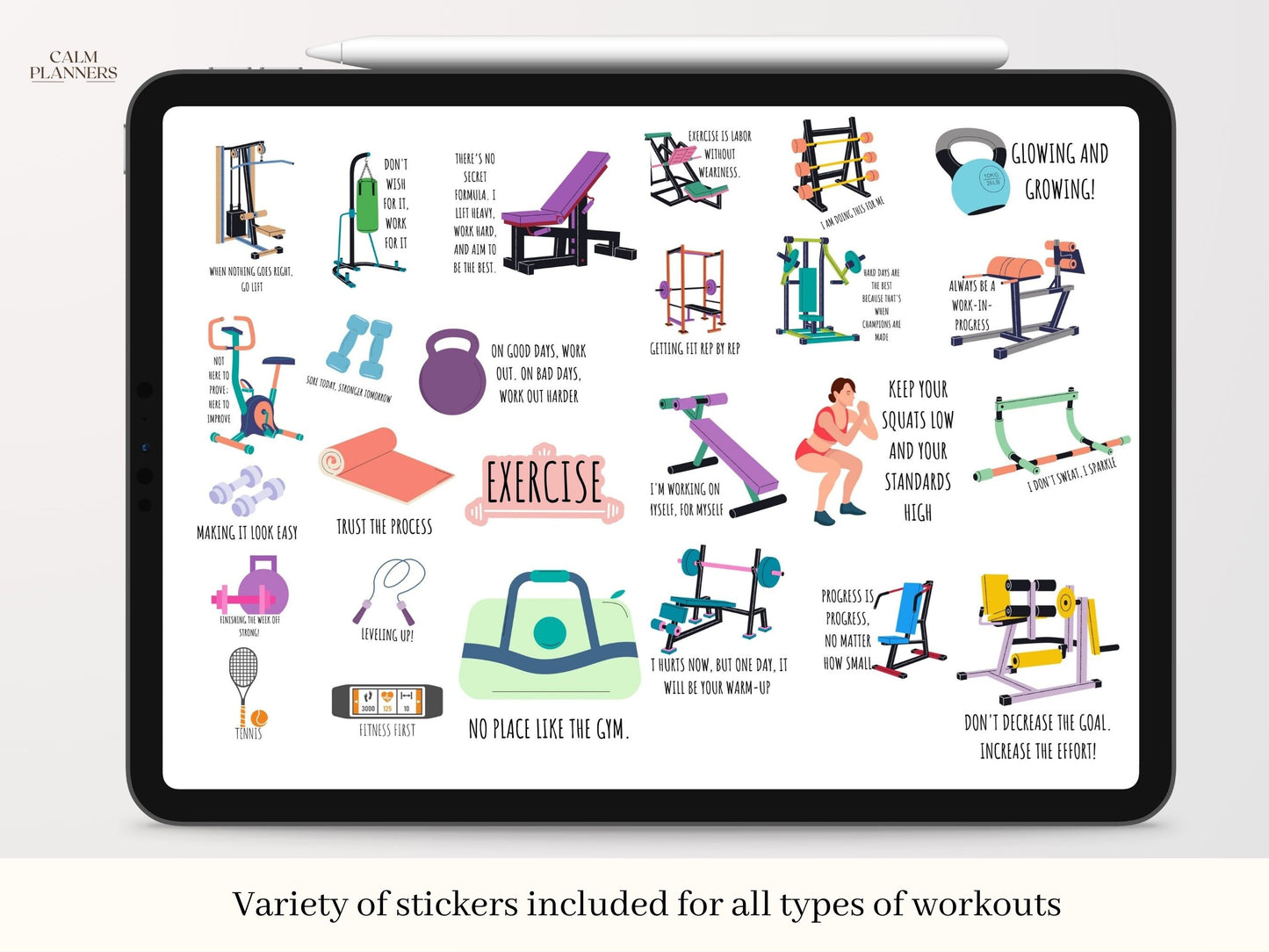 Fitness Planner Digital Sticker Set