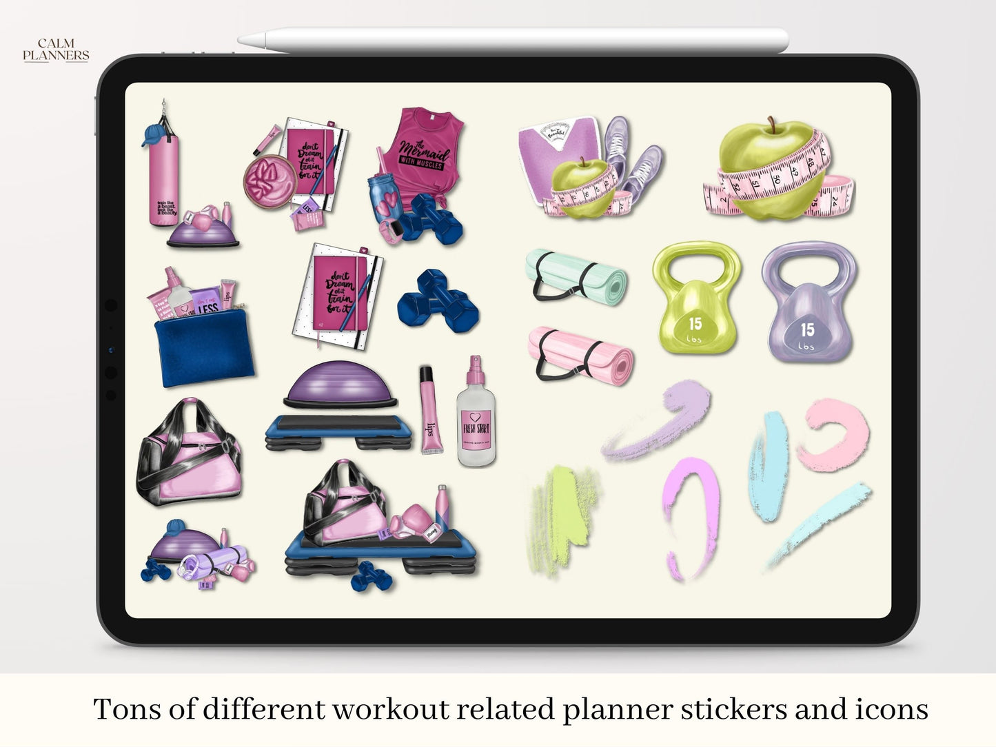 Fitness Digital Sticker Set