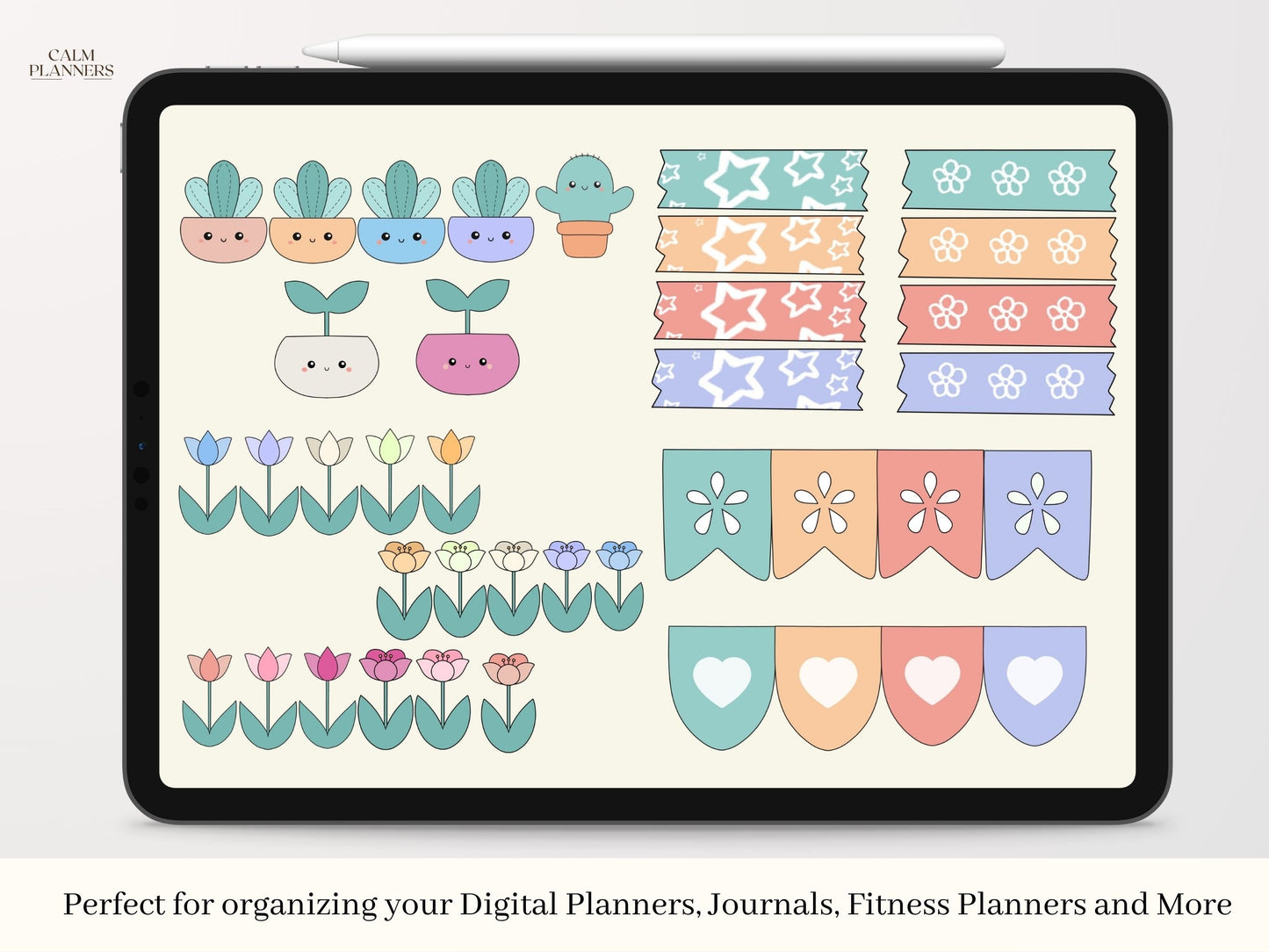 Spring Pastel Digital Stickers Set
