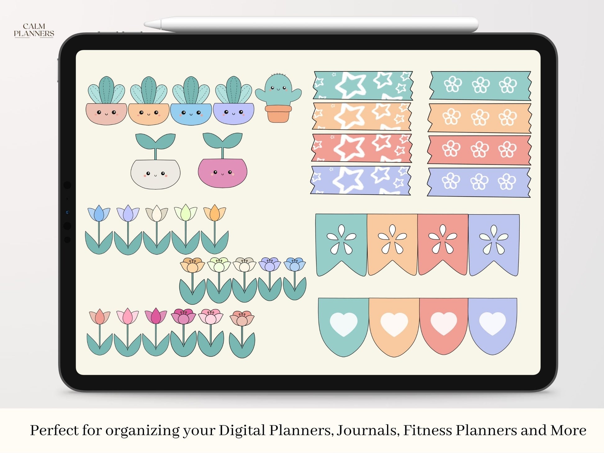 Spring Pastel Digital Stickers Set
