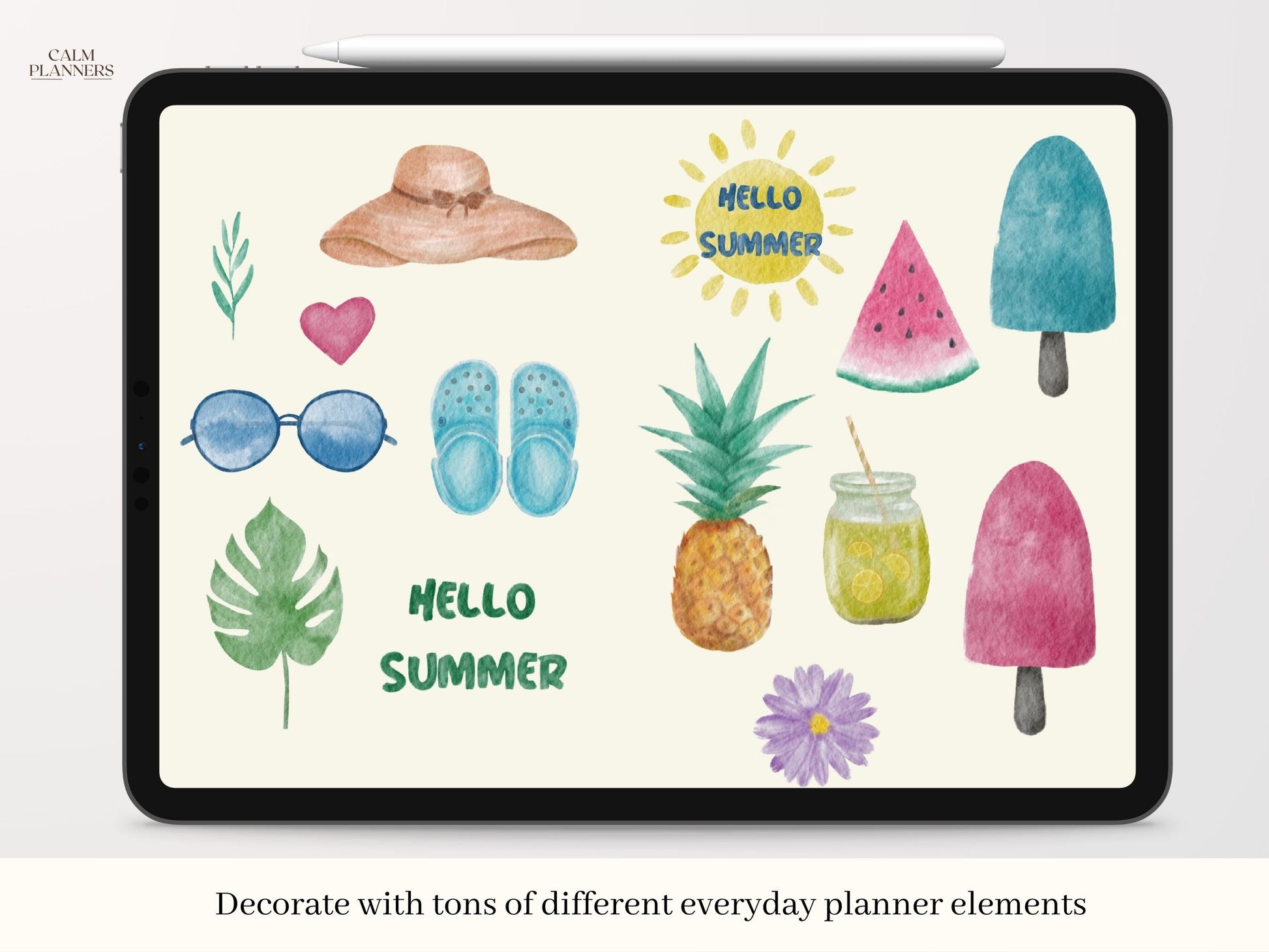 Seasonal Summer Digital Sticker Set