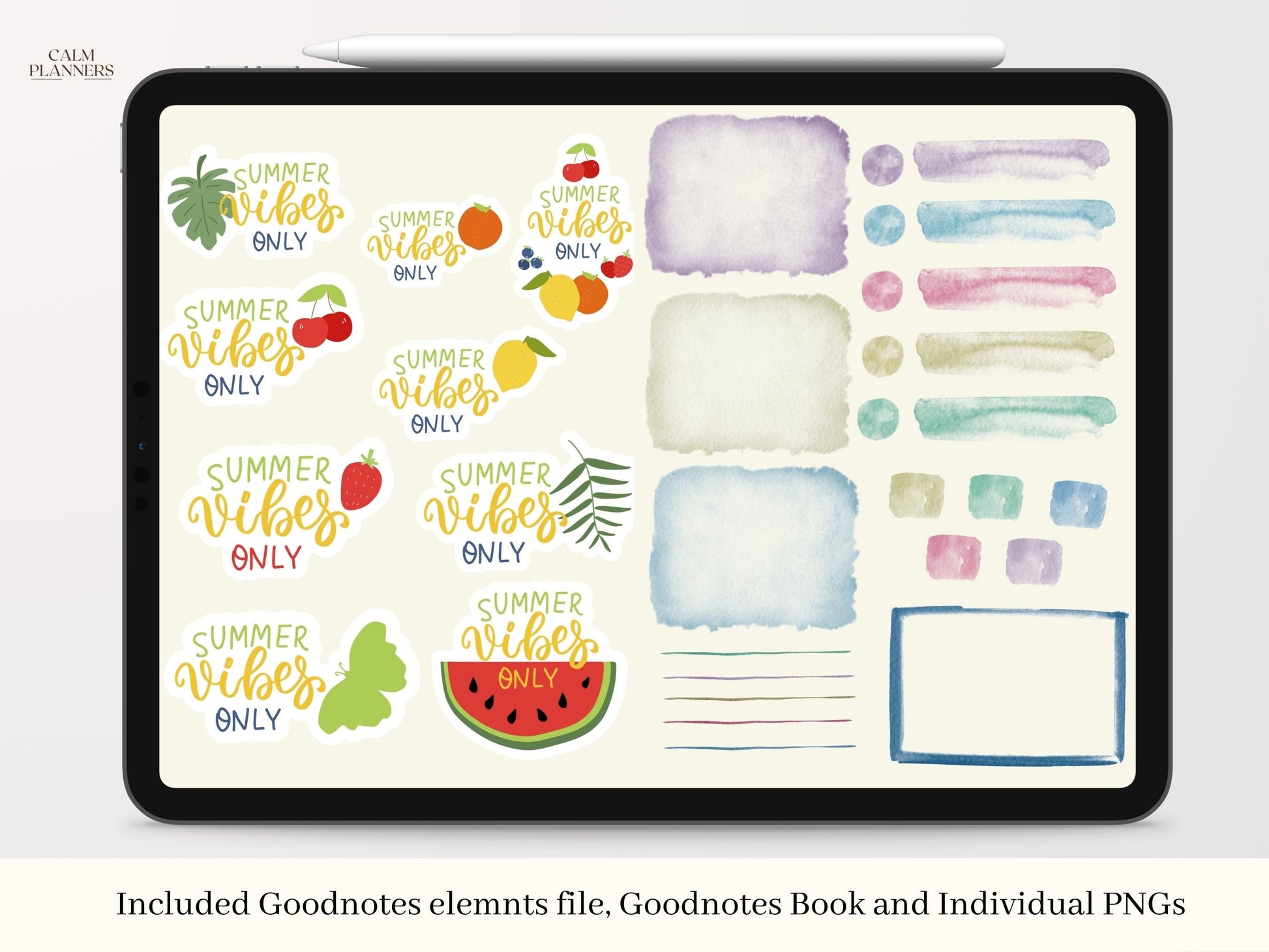 Seasonal Summer Digital Sticker Set