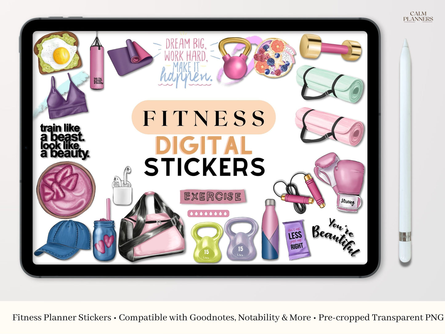 Fitness Digital Sticker Set