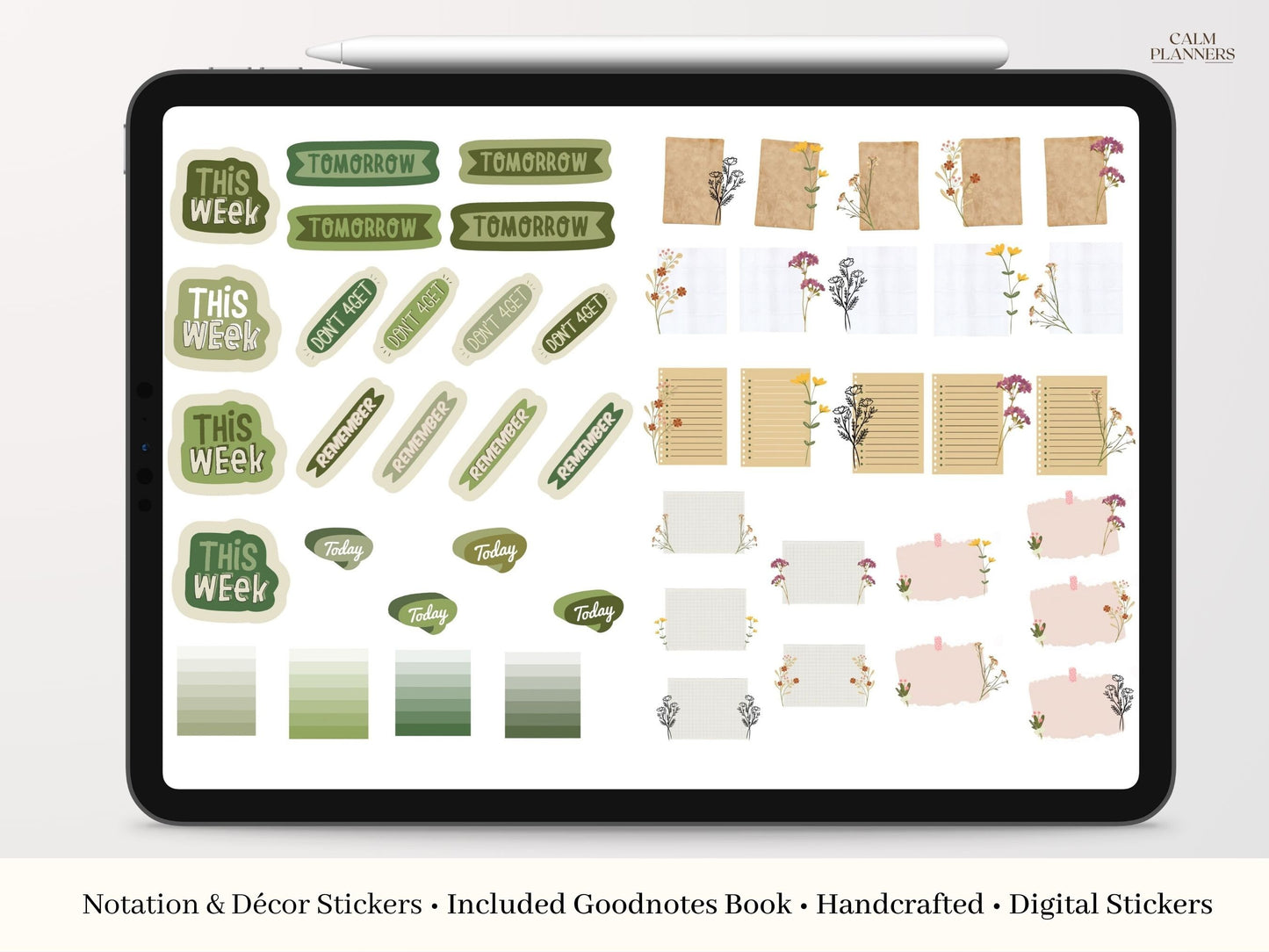 Botanical Digital Sticker Set