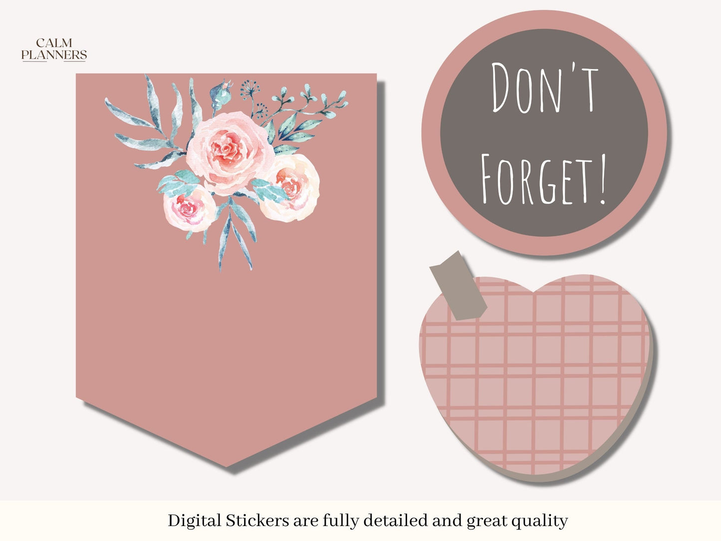 Blush Digital Stickers Set