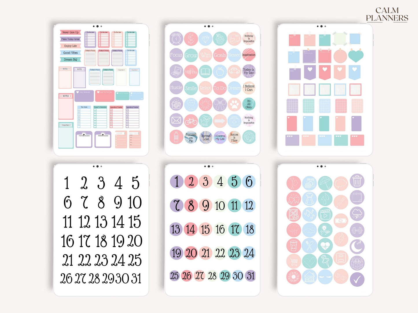 500+ Pastel iPad Sticker Bundle