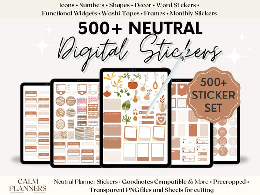 500+ Neutral Digital Stickers