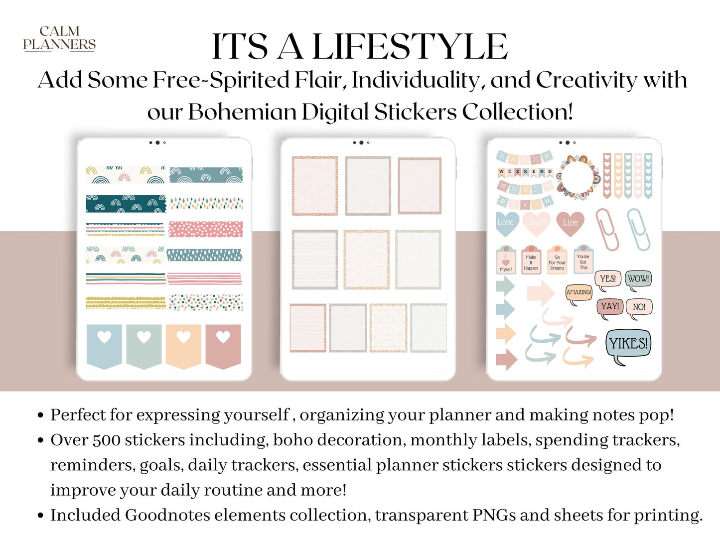 Boho Digital Stickers Bundle