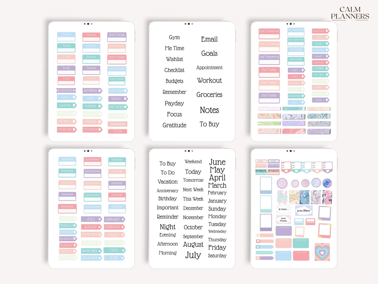 500+ Pastel iPad Sticker Bundle