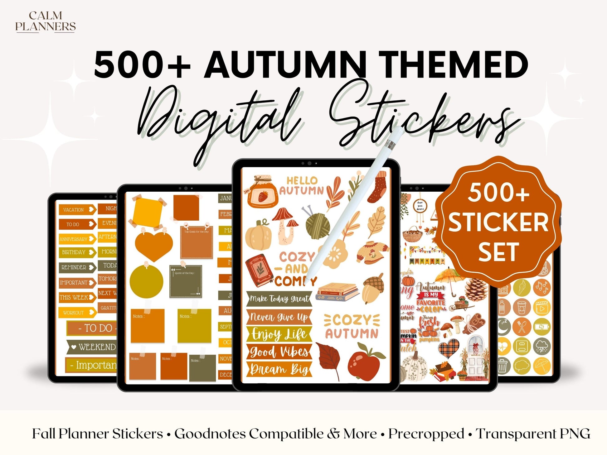 Seasonal Autumn Digital Sticker Pack