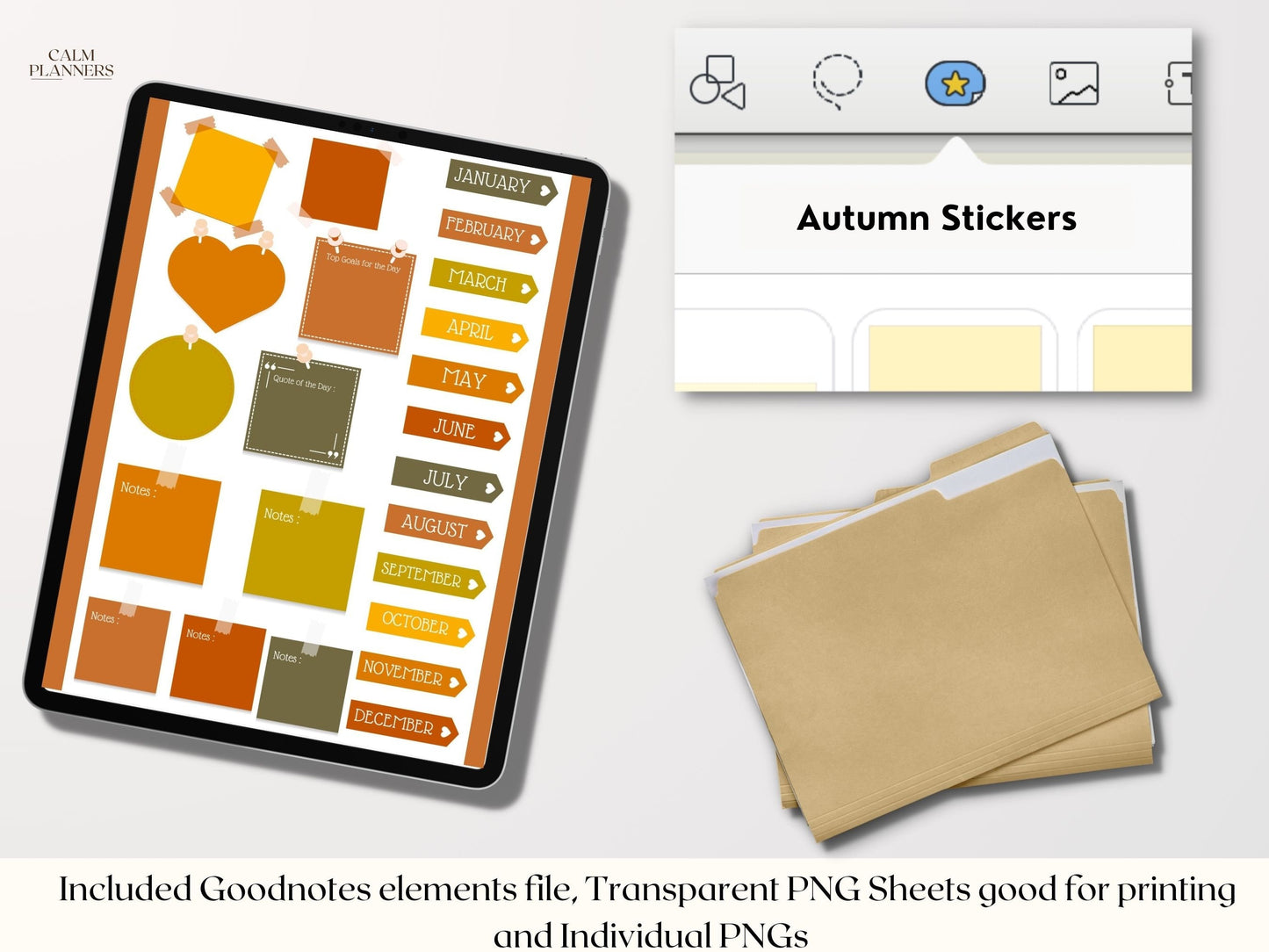 Seasonal Autumn Digital Sticker Pack