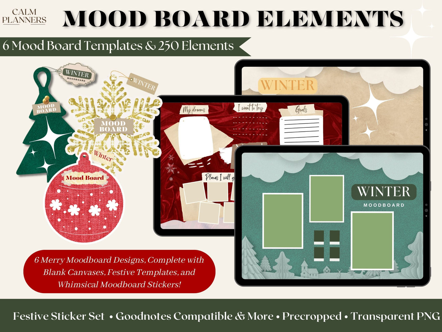 Winter Moodboard Stickers