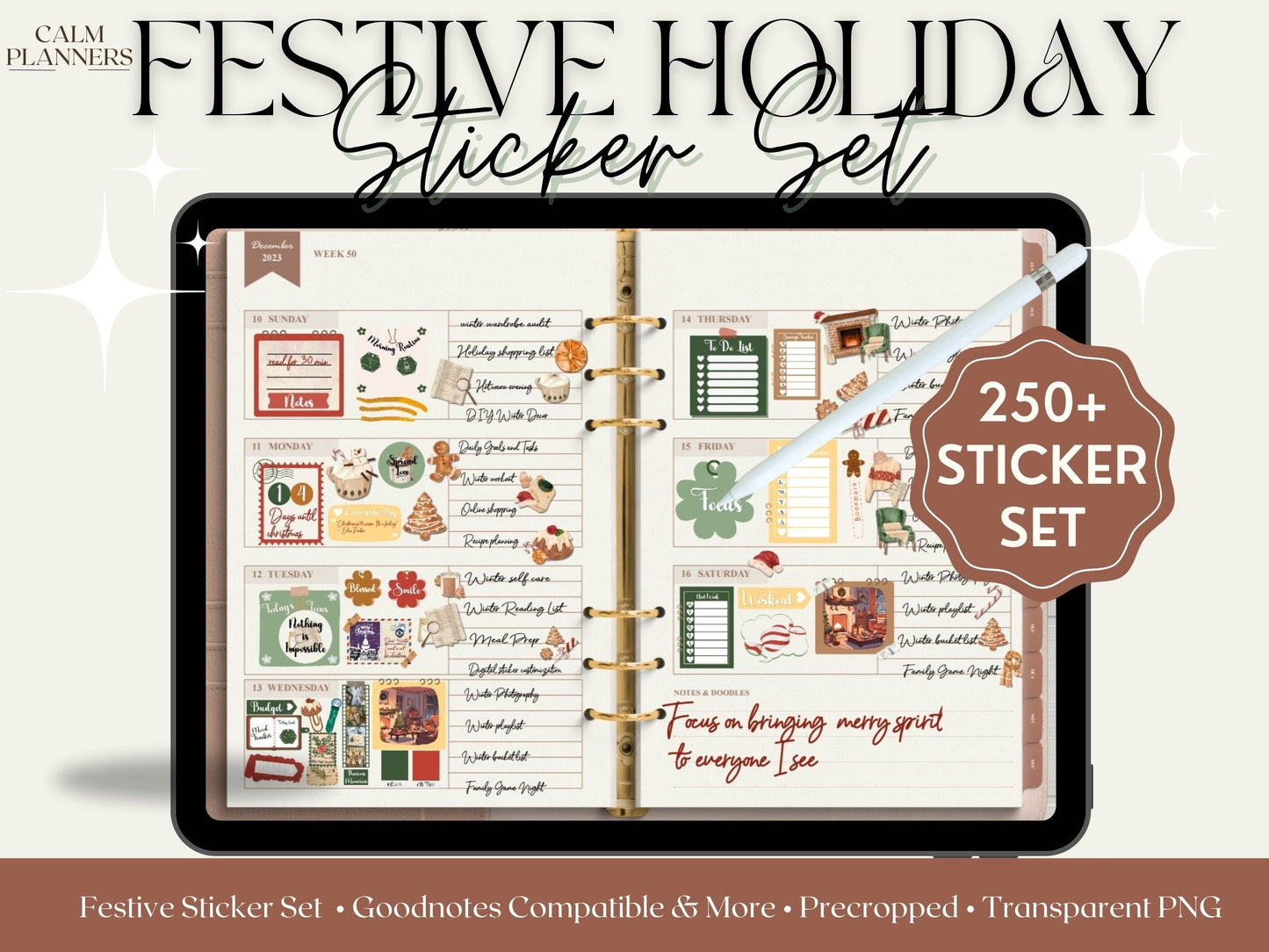 Cozy Christmas Digital Stickers Bundle