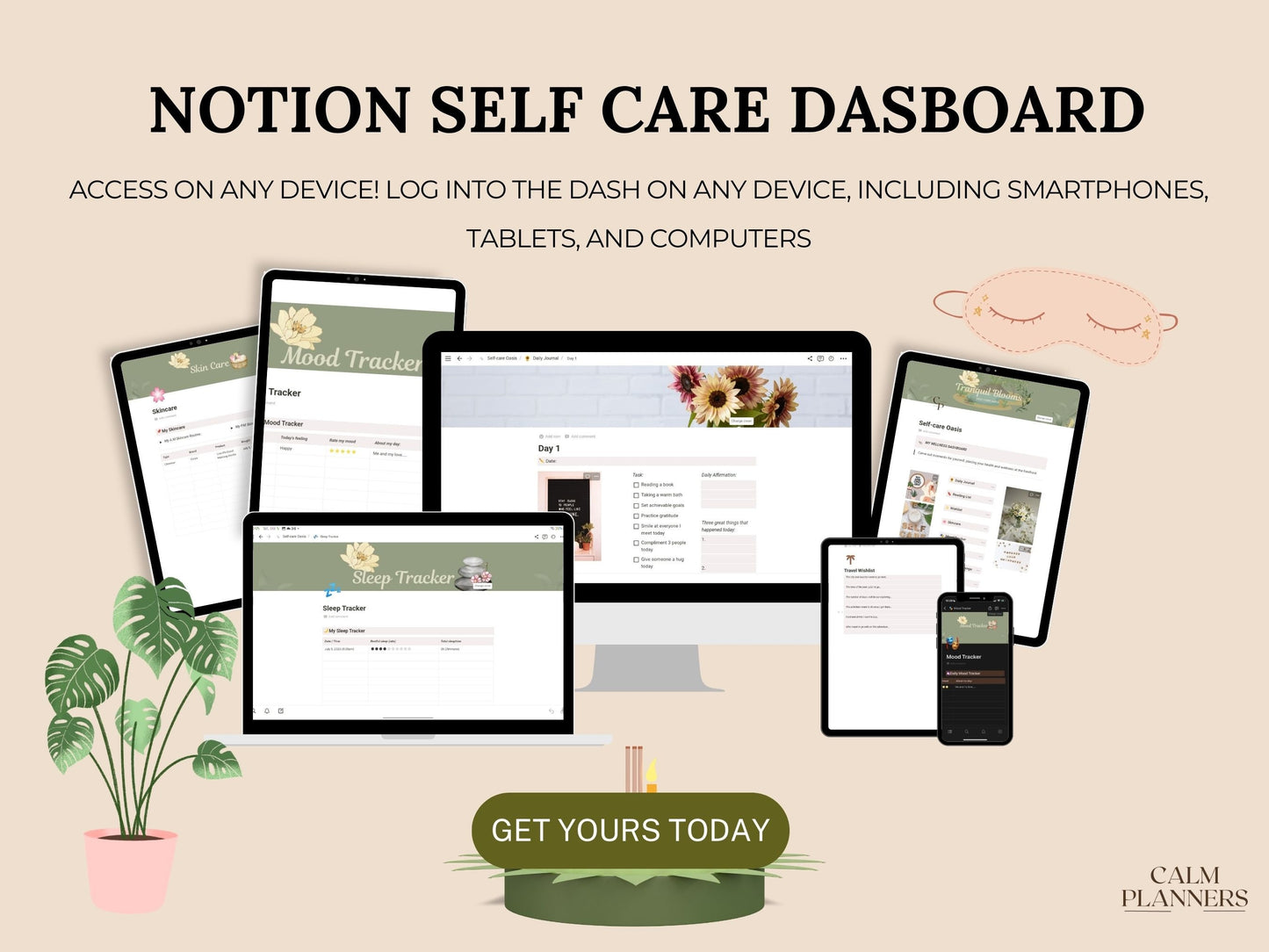 Self Care All In One Notion Template