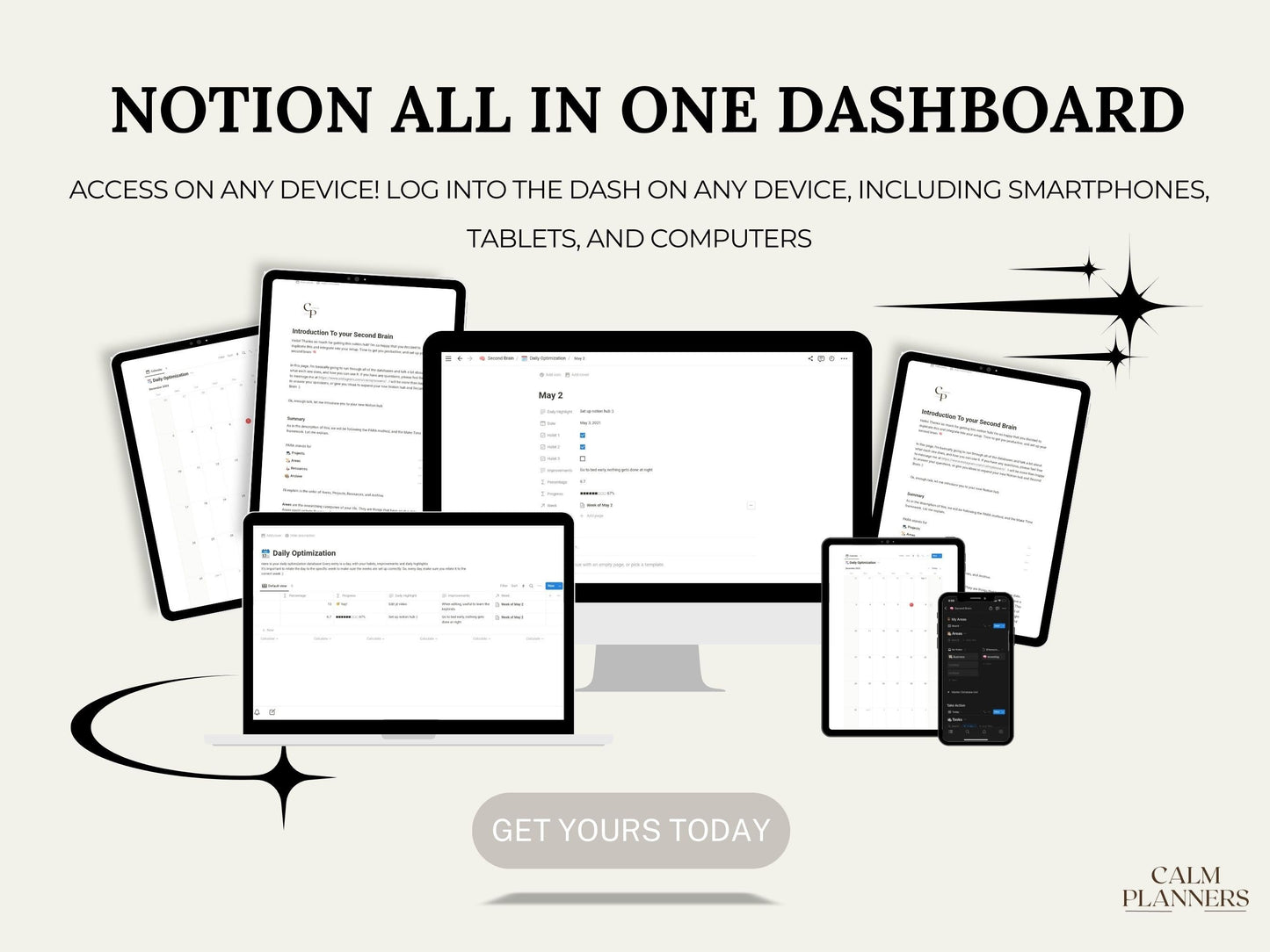 Second Brain All-In-One Notion Dashboard