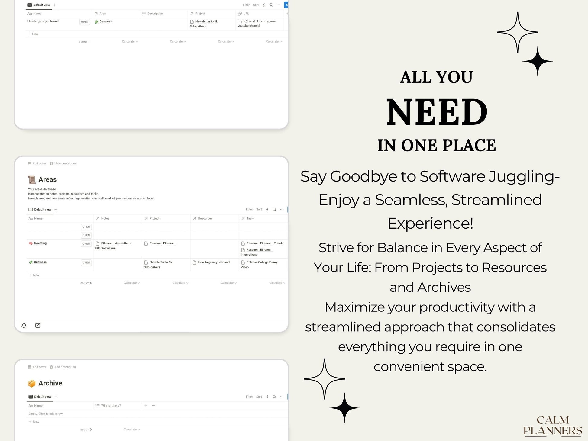 Second Brain All-In-One Notion Dashboard