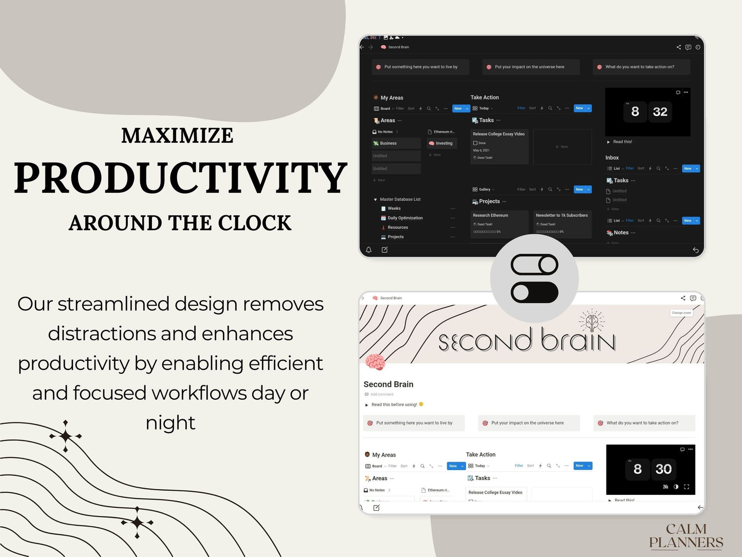 Second Brain All-In-One Notion Dashboard