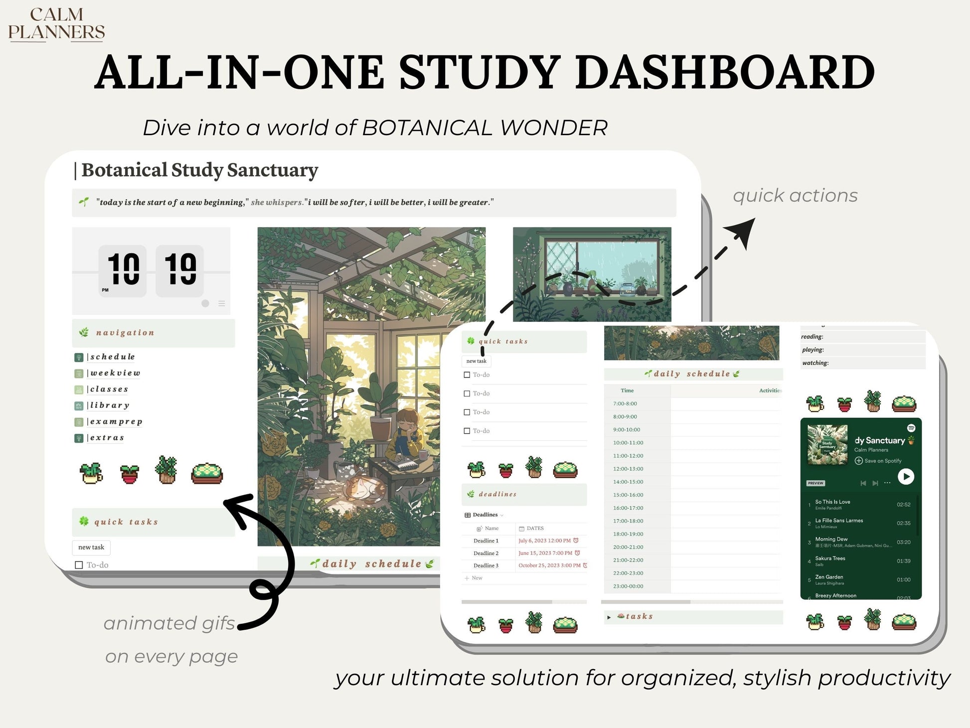 Ultimate Botanical Study Sanctuary - Student Planner