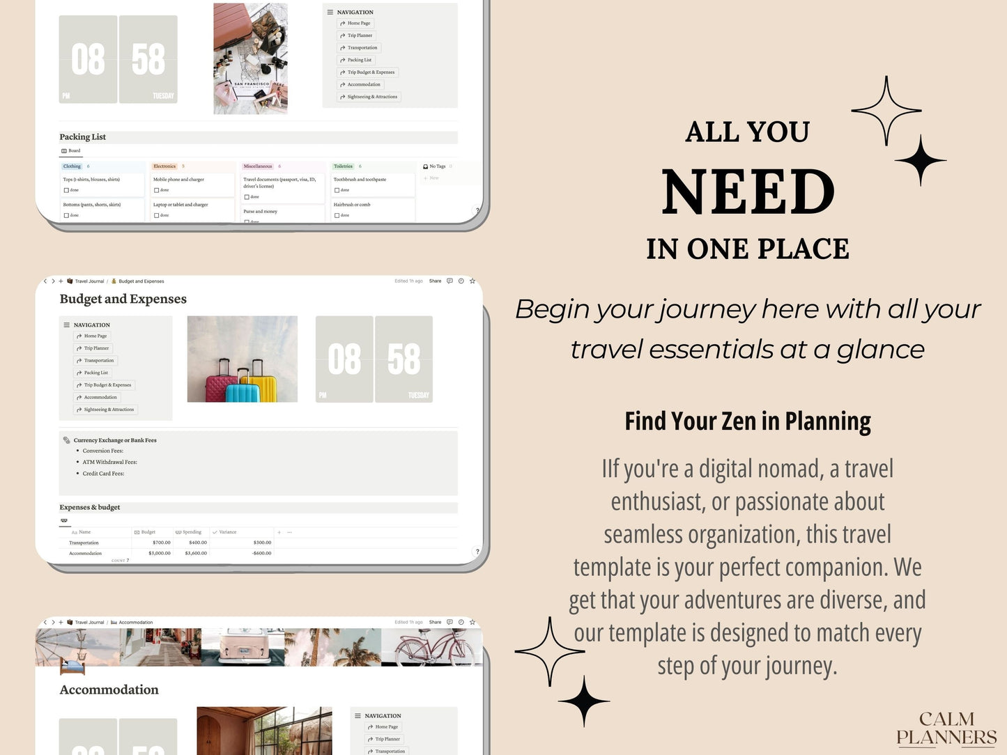 Ultimate Travel Journal & Organizer Template