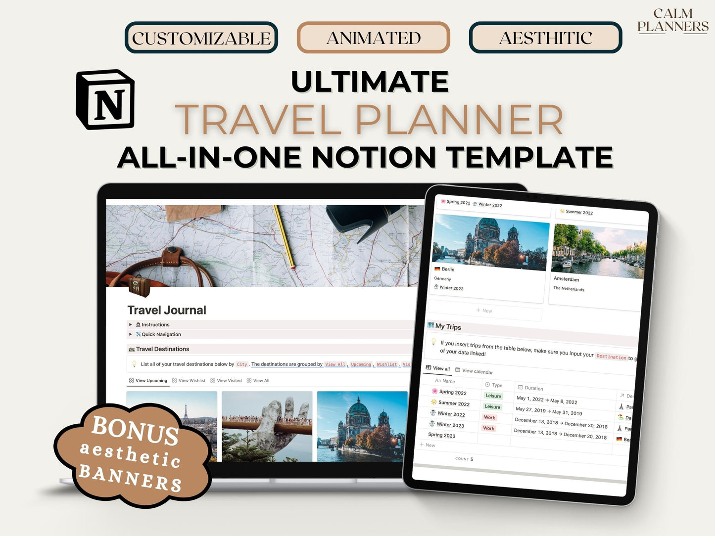 Ultimate Travel Journal & Organizer Template