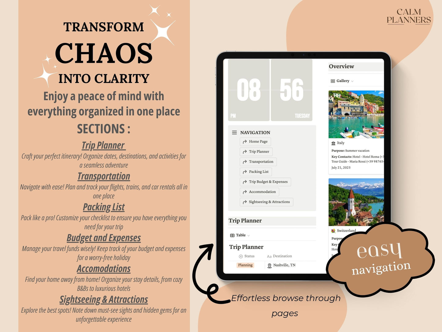 Ultimate Travel Journal & Organizer Template