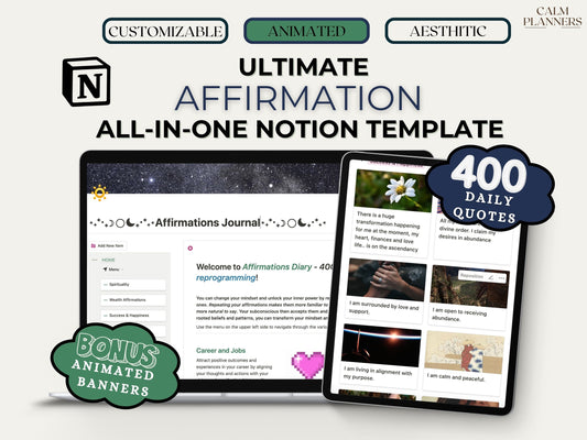 Ultimate Affirmation All-in-One Notion Dashboard