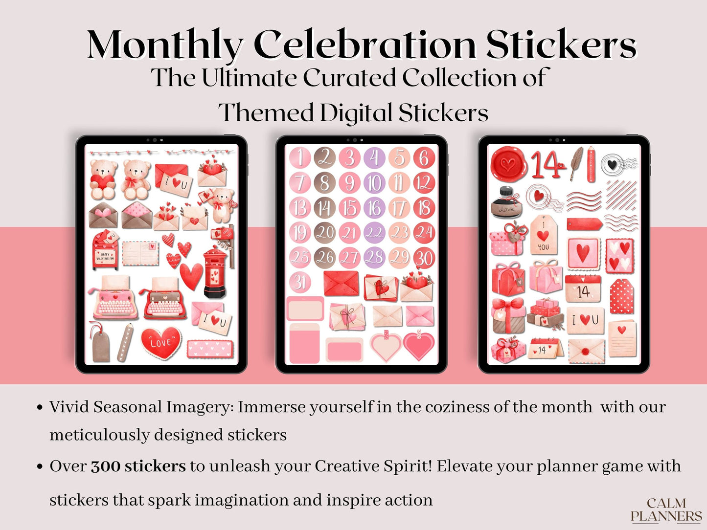 300+ February Digital Stickers